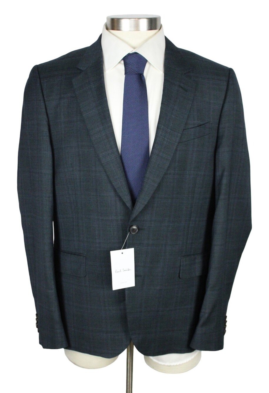 Paul Smith Suit 42 R (52 EU) Mens Soho Fit Dark Green Plaid Loro Piana Zelander